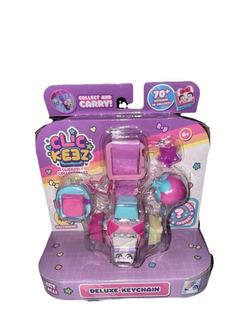 Clickeez Deluxe Pink & Blue Keychain Set